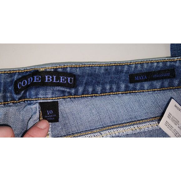 Code Bleu Women's Maya Straight Leg Blue Jeans Size 10 - Picture 5 of 8